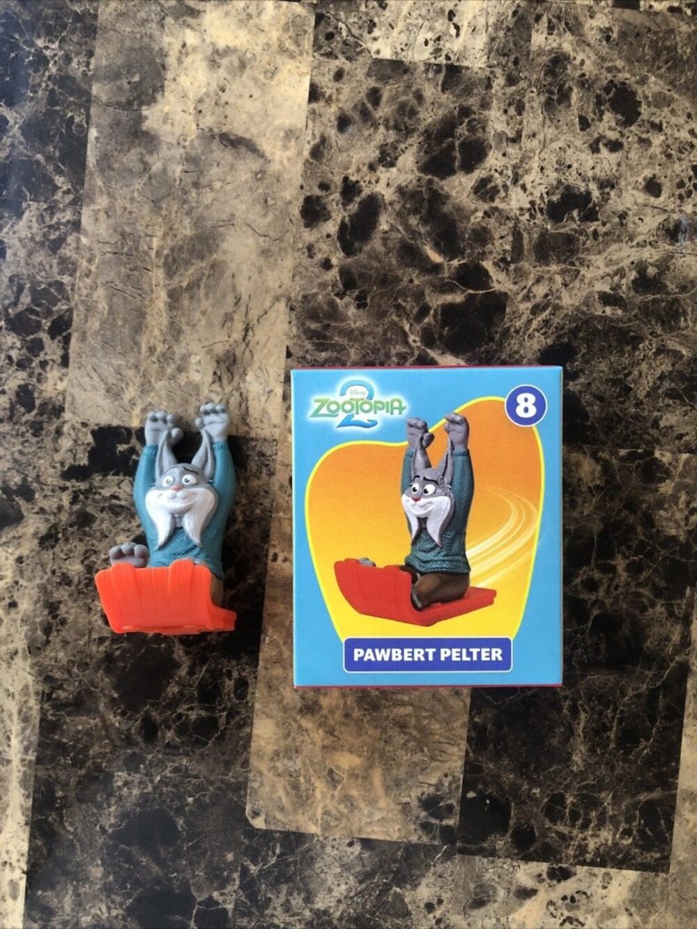 Disney Zootopia Pawbert Pelter #8 McDonalds Happy Meal Toy w/ Box